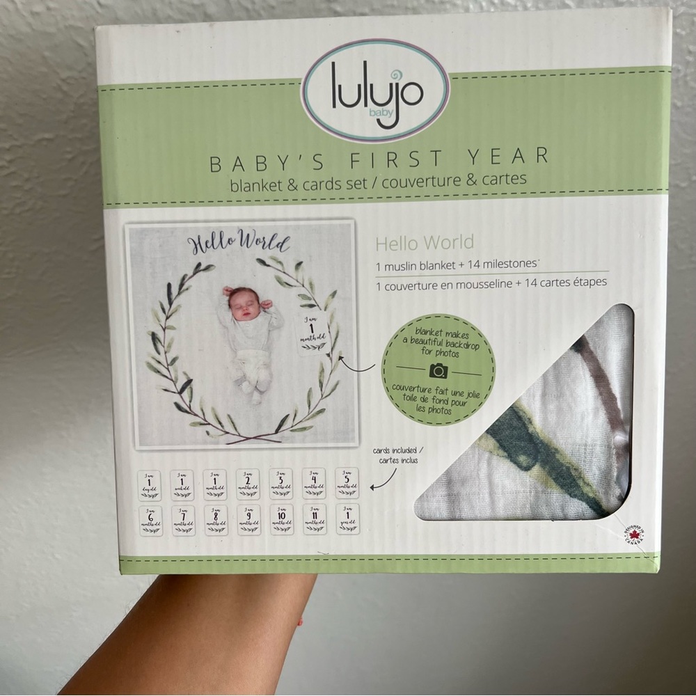 Baby’s first year blanket/ card set